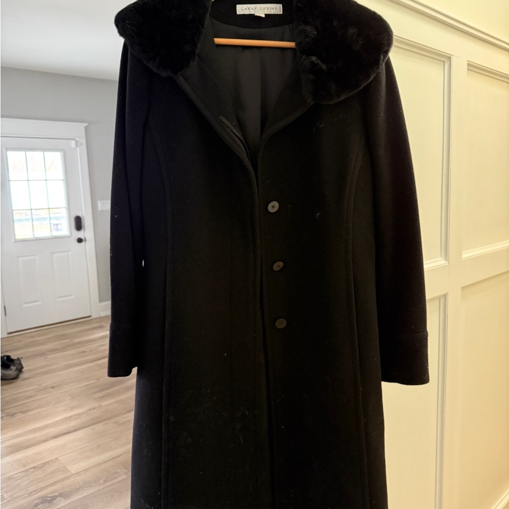 Larry Levine Women's Black Trench Coat